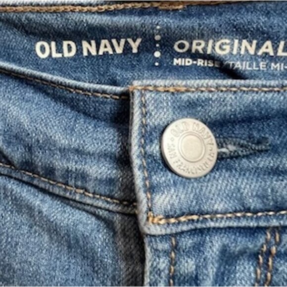 Old Navy Womens Jeans Size 6 Blue Denim Original Mid Rise Distressed Straight - Picture 7 of 14